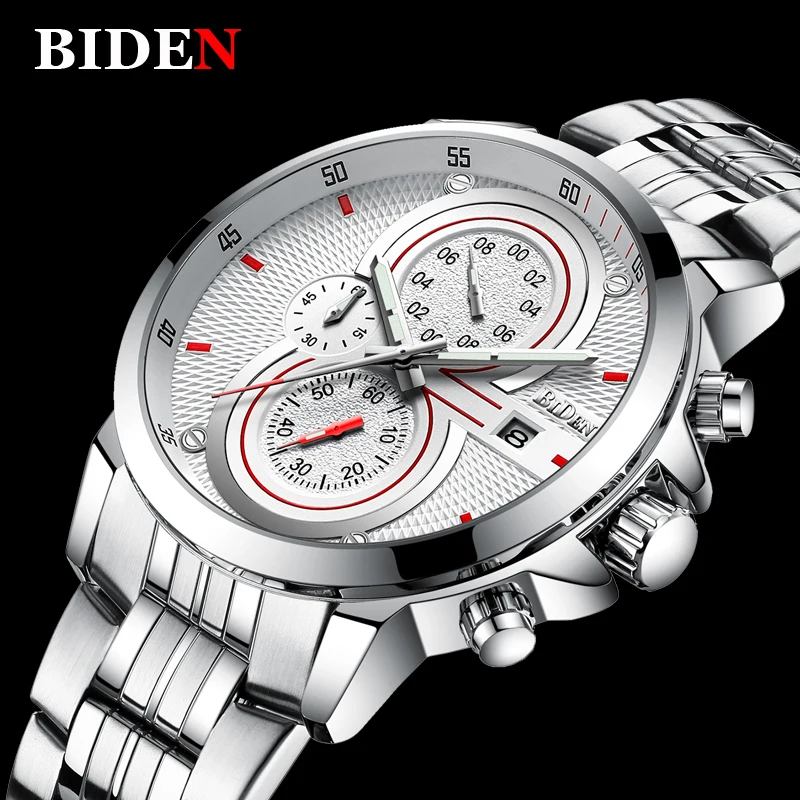 

Mens Watch Luxury Brand Fashion Business Date Quartz Watch Men Sport Full Steel Waterproof Military Wristwatch Male Clock