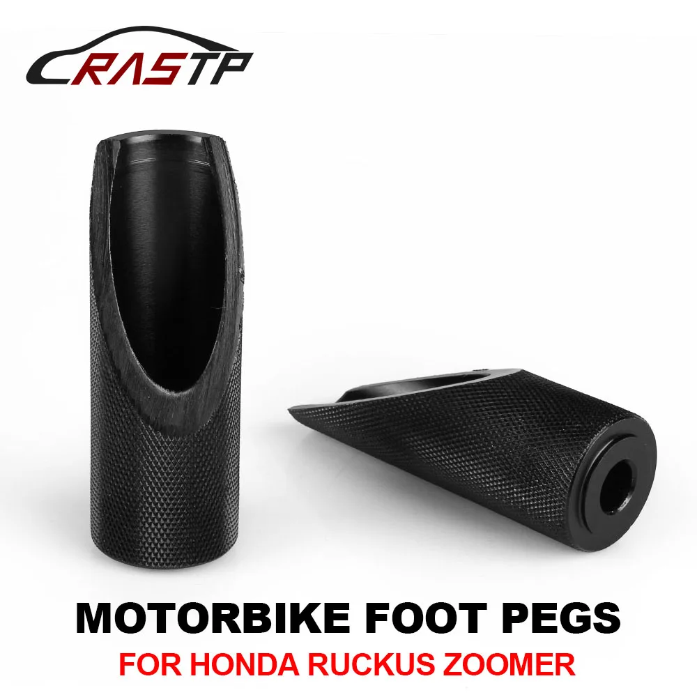 RASTP-1 Pair Motorcycle Aluminum Foot Pegs For Honda Ruckus Zoomer Black Rests RS-ENL015 |