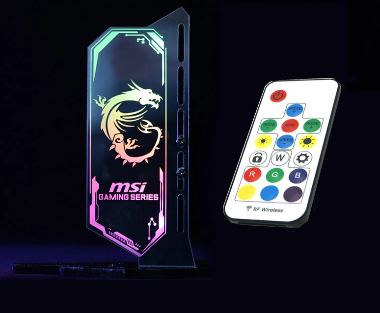 Акриловый GPU кронштейн RGB с подсветкой графическая карта шасси вера лампа вертикальная Подгонянная поддержка ASUS AURA Мульти Стиль