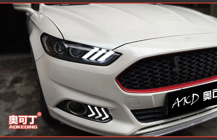 АКД стайлинга автомобилей для Ford Fusion фара 2013-2017 Mondeo DRL Mustang Дизайн Hid динамический сигнал Bi Xenon светодиодный луч аксессуары