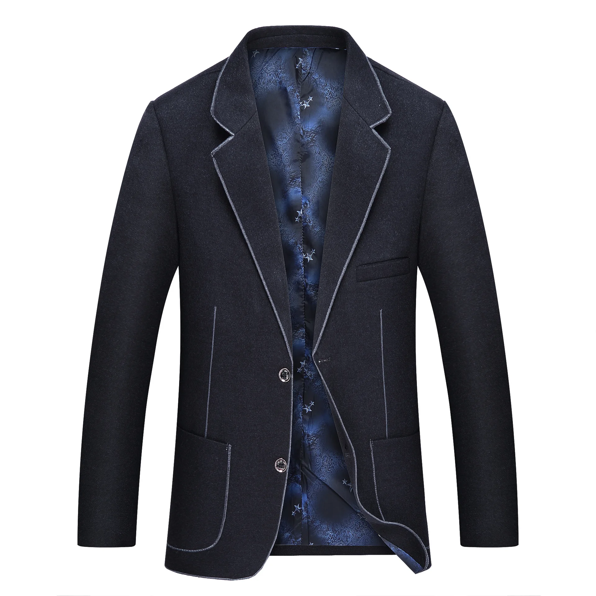 2018 New Fashion Casual Men Blazer Stitching Style Slim
