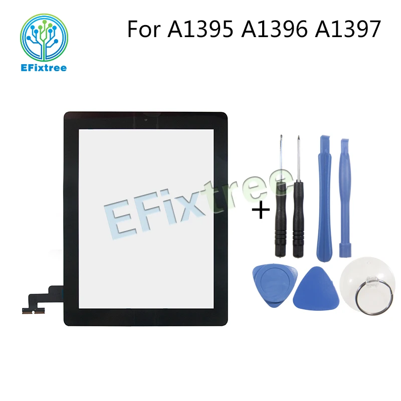 

New A1395 A1396 A1397 Touch Screen Assembly For iPad 2 9.7'' Digitizer Touch Panel Front Screen With Adhesive Black White
