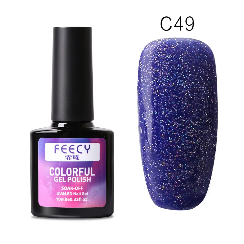 Gel Nail Polish Soak Off UV LED Gel Varnish Wipe Top Coat Color Nail Gel Polish DIY Nail Art Lacquer Manicure Nail Art Tool - Цвет: Feecy C49