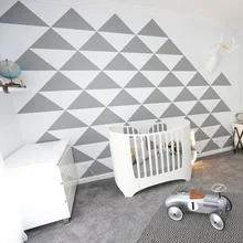 Геометрия узор стикер украшения для спальни ребенка фон украсить эко детские настенные наклейки