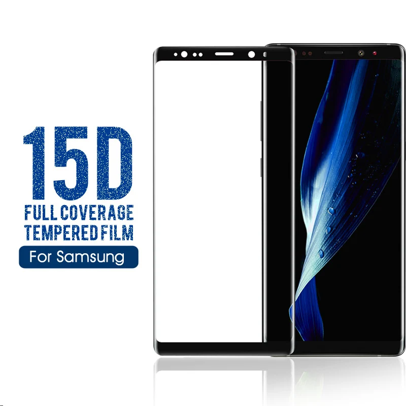 

15D Protective glass on for Samsung galaxy Note 9 Note 8 Screen protector For Samsung galaxy Note 8 Note9 curve edge glass