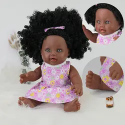 Афро Кролик Кукла reborn игрушечные лошадки pop 30 см настоящая кукла гиперреалистичный poupee винил силиконовые куклы для обувь девочек borns малыша