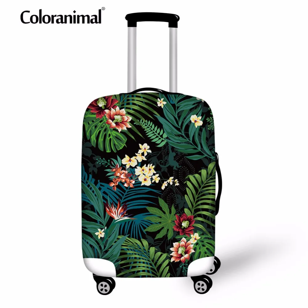 Coloranimal Beautiful Tropical Plant Pattern Elastic Luggage Protective Apply to 18 30 Suitcase