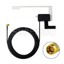 Superbat Car Window Glass Mount DAB Digital Car Radio Aerial Antenna For Pioneer AN-DAB1 SMB Jack Female Right Angle Connector