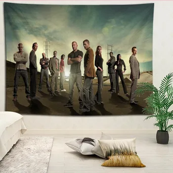 

Custom Prison Break printed Creative tapestry living room bedroom background wall fabric hanging painting small fresh