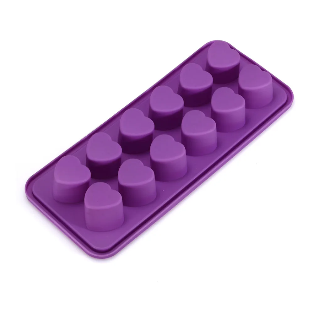T0915P0222A Silicone Mold 3D 12 Cavity Love Heart Shape detail 01