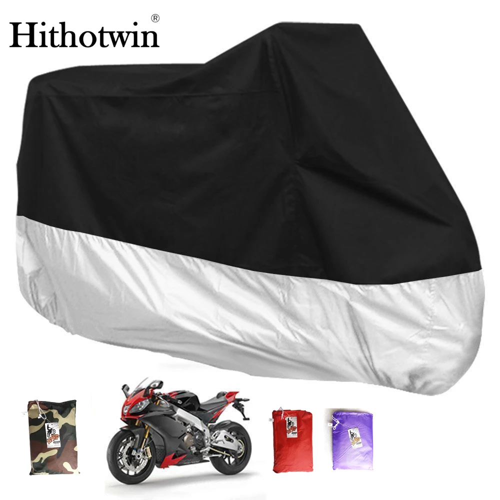190t Black Blue Design Waterproof Motorcycle Covers Motors Dust Rain