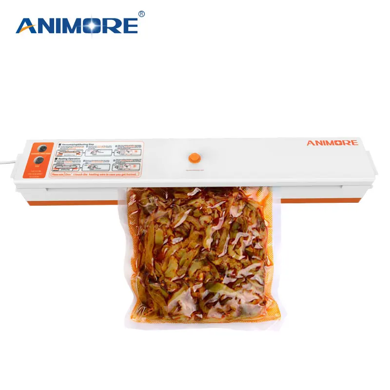 

ANIMORE Household Vacuum Food Sealer 110V/220V Packaging Machine Film Sealer Vacuum Packer Including 10 Pcs Bags