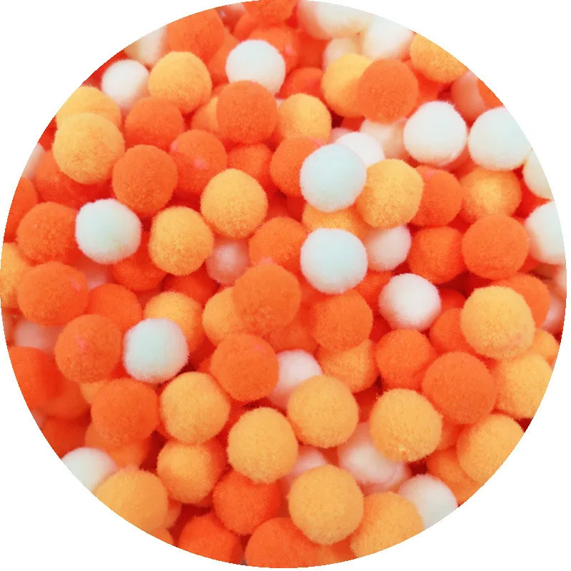 DIY снежные частицы грязи, аксессуары, детские игрушки, красочные эластичные бусины из пенопласта, маленькие шарики для волос, наполнитель слизи, поставки 15 мм - Цвет: Mix Orange