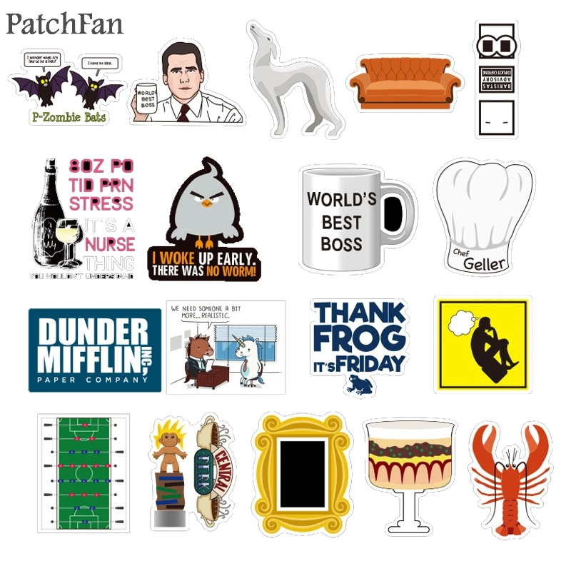 Patchfan 50 шт. офиса Дуайт Schrute ПВХ наклейки Набор сделай сам для дома украшения