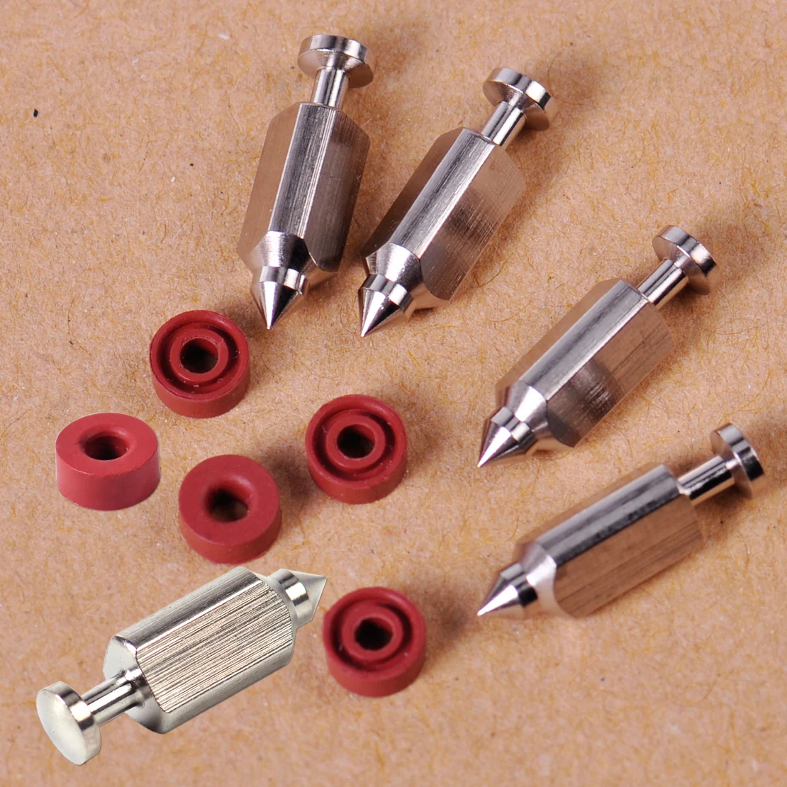 LETAOSK New 5pcs Carburetor Float Needle Valve Needle Seat Kit For