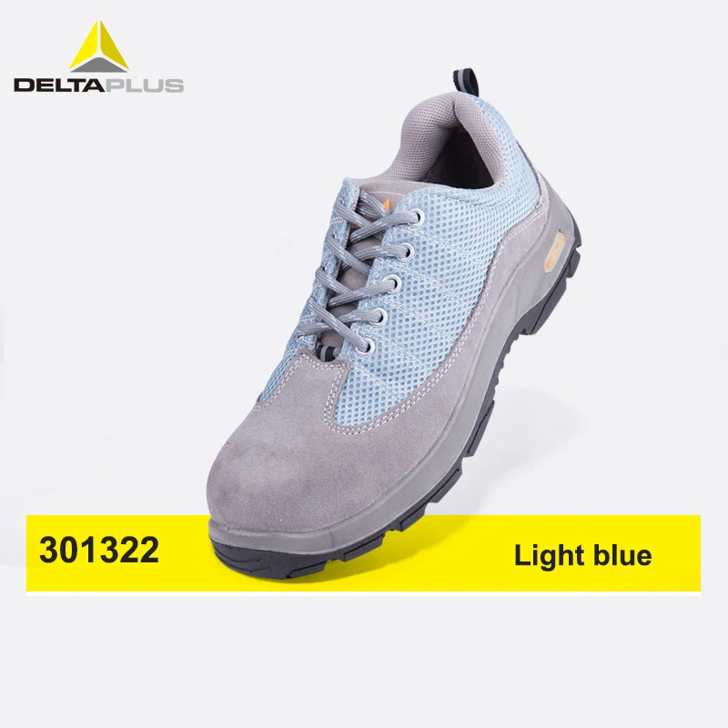 Deltaplus защитная обувь со стальным носком, с прокалыванием, летняя дышащая рабочая обувь, нескользящая износостойкая Рабочая обувь - Цвет: 301322 light blue