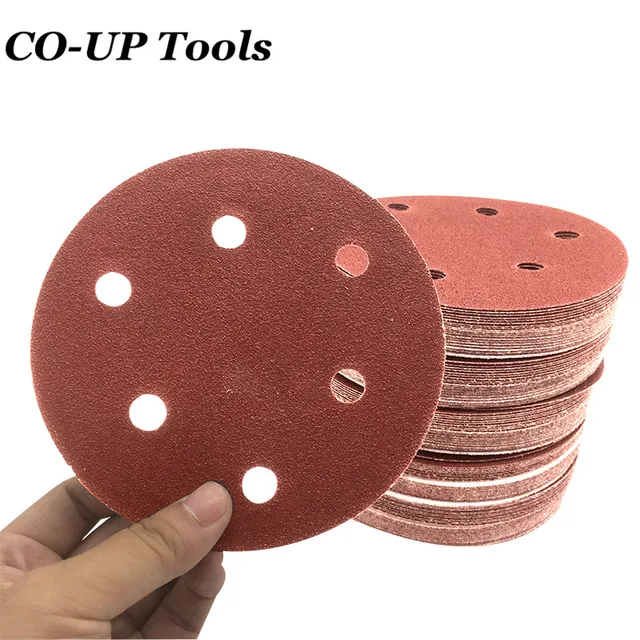50pcs 125mm Sanding Discs Alumina Sander Sand Paper Round Shape
