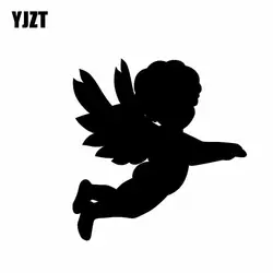 YJZT 12,7*13,3 см попробуйте найти что-то переводная картинка с ангелом силуэт крутой дизайн покрытие кузова автомобиля стикер