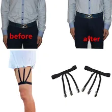 Для мужчин s Рубашка Подвязки для подвязки для отдыха деловые подтяжки для мужчин Подвязки Пояс для рубашки джентльмен эластичный военный держатель рубашки на подтяжках