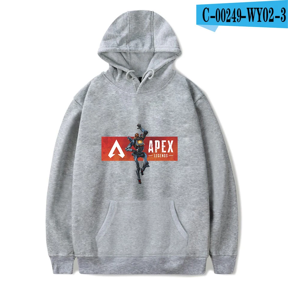 gray Горячие мужские толстовки Apex толстовки с легендами игры Харадзюку Apex толстовки Белый дикий высококачественный хип-хоп Уличная Одежда большого размера - Цвет: gray