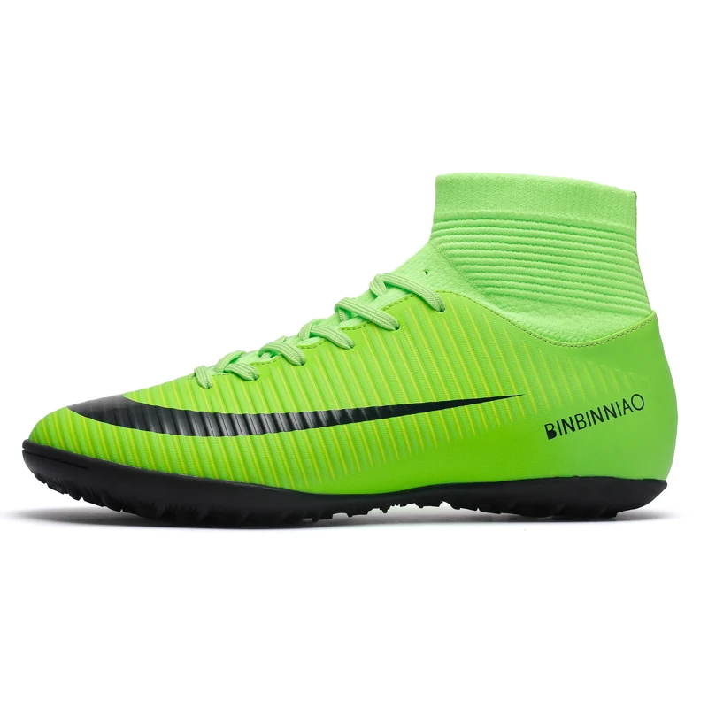 ZHENZU Turf Black Men Soccer Shoes Kids Cleats Training Football <br />Boots High Ankle Sport Sneakers Size 35 45 Dropshipping-in Soccer Shoes <br />from Sports