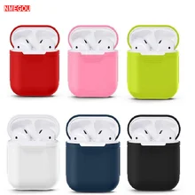 Soft Silicone Case Earphones for Apple Airpods Bluetooth Wireless Earphone Protective Skin Cover Box for Air Pods Ear Pods Bag(China)