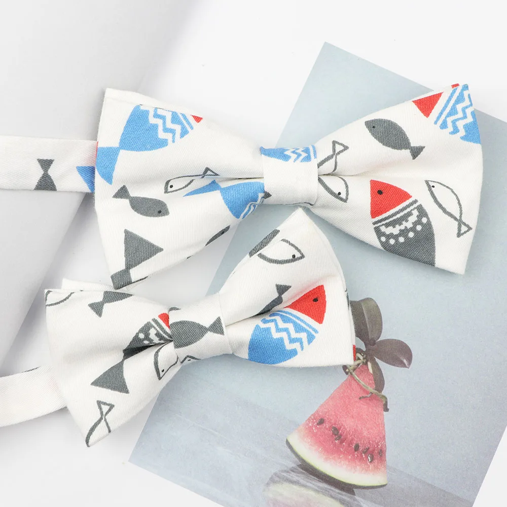 Set 16 Комплекты для родителей и детей с мультяшными фруктами и животными, галстук-бабочка с принтом, милые хлопковые детские аксессуары для домашних животных, мужские вечерние галстуки-бабочки на свадьбу - Цвет: Set 16