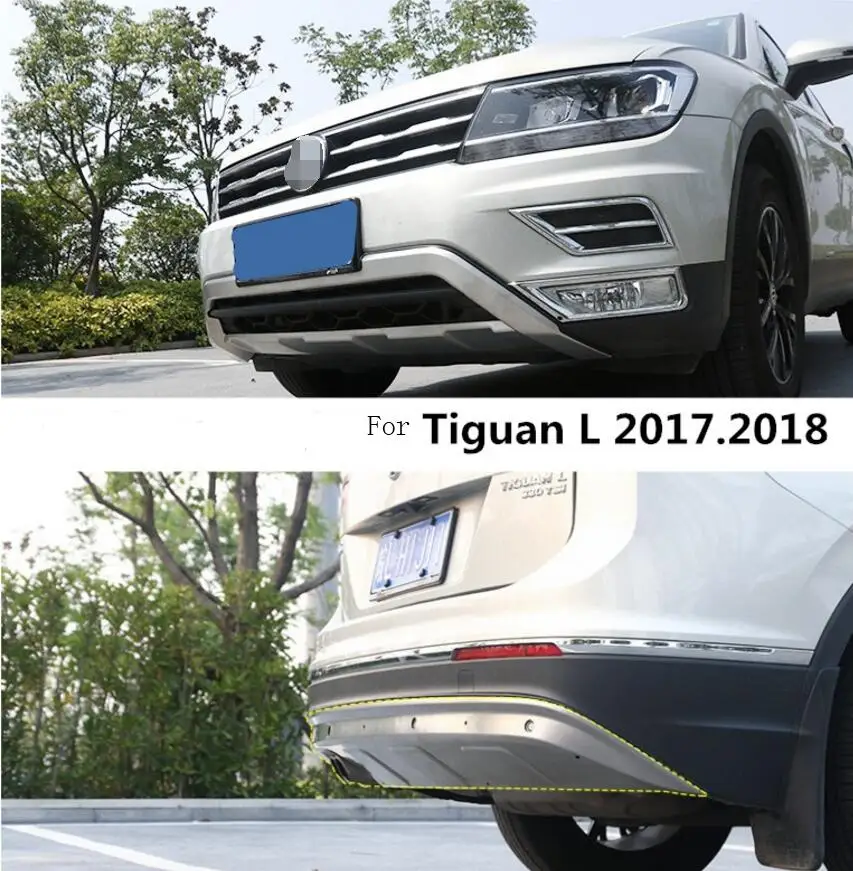 Для Volkswagen/VW Tiguan L 2017 2018 бампер Защита пластина высокое качество нержавеющая сталь