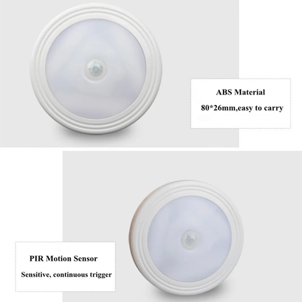 SuperNight PIR Motion Sensor LED Night Light Magnetic Battery Power Lights Control Corridor Bedroom Closet Stair Decor Wall Lamp (12)