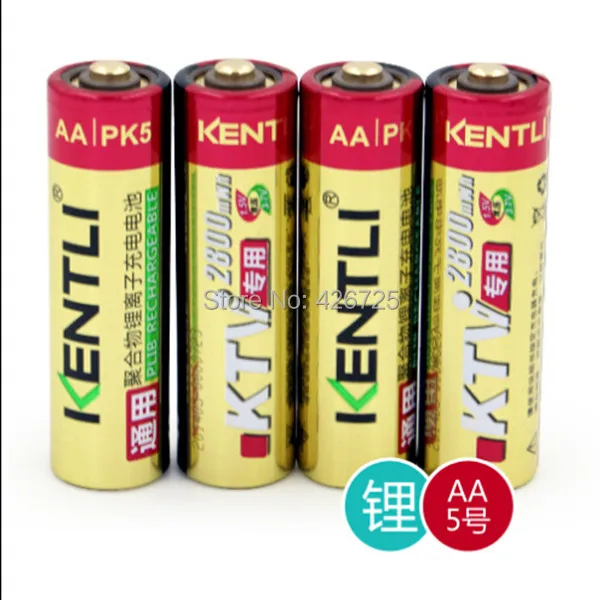 4 шт./лот KENTLI KTV специальные перезаряжаемые литиевые аккумуляторы 1 5 В AA 2800mWh