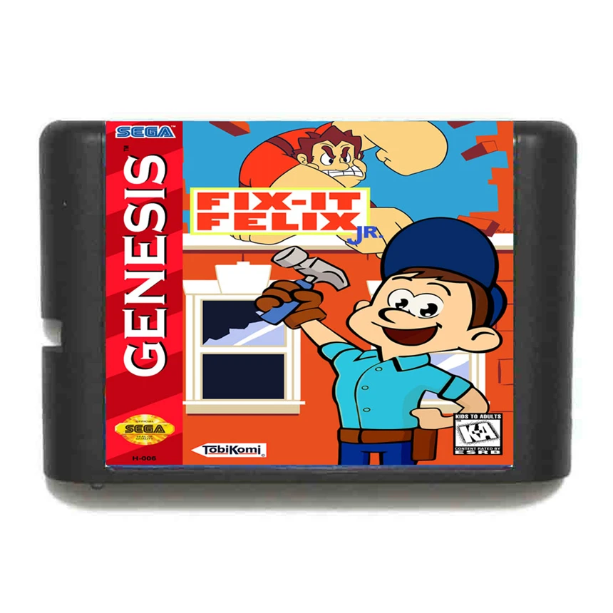 Fix It Felix Jr 16 бит игровая карта для sega Mega Drive& sega Genesis