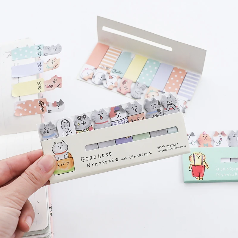 4 pcs Cute cat sticky note set Mini index sticker for diary planner agenda memo Bookmarks Office tools School supplies A6881 4 pcs Cute cat sticky note set Mini index sticker for diary planner agenda memo Bookmarks Office tools School supplies A6881