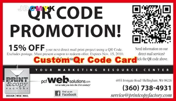 

500PCS Custom QR code Card/QR code BUSINESS CARDS 300G GLOSSY OR MATTE .custom busi ness card printing
