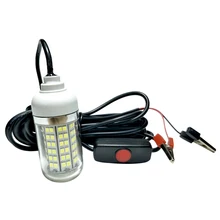15W Waterproof LED Underwater Light Night Fishing Light Fish Lure Lamp for 12V Marine Boat Yacht 12v underwater submersible night fishing light shad bait lure squid boat lamp 108 led light bulb w 5m ip67 waterproof lamp