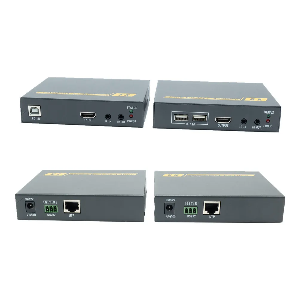 4K HDBaseT HDMI KVM POE Extender 100m Over UTP RJ45 Cat6 Cable Support 3D USB 2
