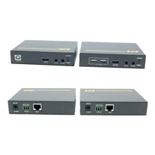 4K HDBaseT HDMI KVM POE Extender 100m Over UTP RJ45 Cat6 Cable Support 3D, USB 2.0, HDMI 1.4 / HDCP 1.2, Bidiretional IR & RS232