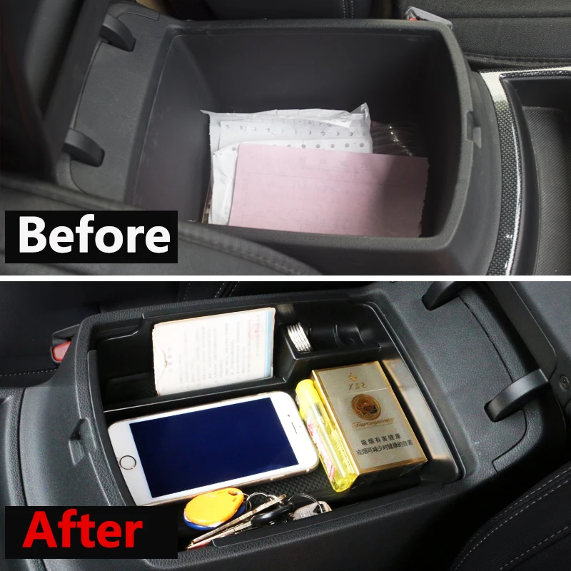 Car Central Console Armrest Box Storage Container Organizer Holder Case Tray For Kia Sportage 4 QL 2016 2017 2018 AT Accessories
