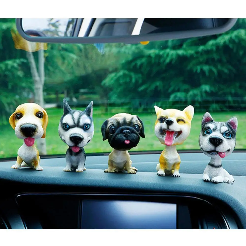 5 Options Lovely Lifelike Shaking Head Doll Nodding Dog Bobbing Puppy Toys Model Car Home Decor Ornaments Auto Accessories