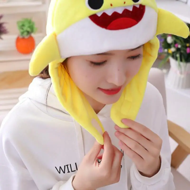 Yfashion Women Cute Funny Shark Short Plush Headgear Hat Fashion Baby Shaped Photo Props Costume Hats Headgears Femme