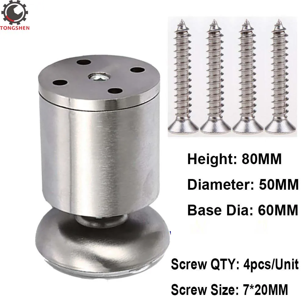 60MM ALUMINUM PLATED Chassis Foot Anti-Shock 16PCS 