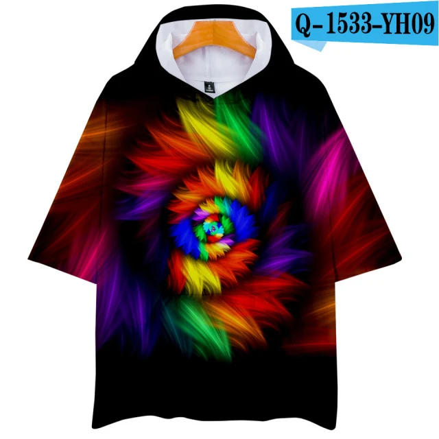 3D Tie Dye Flashbacks Толстовка Футболка мужская женская цветная психоделическая Футболка модная Harajuku фирменная футболка одежда - Цвет: 3d-2454