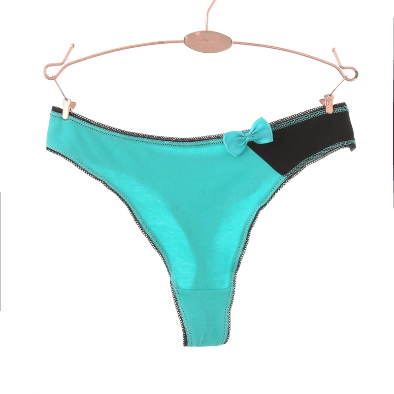 Ixuejie 6 шт./лот M L XL Хлопковые женские сексуальные стринги модные с бантом удобные