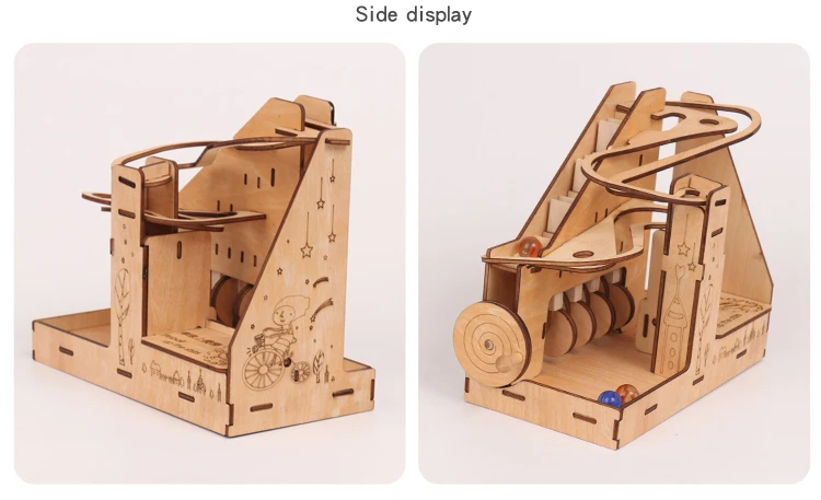Украина, 3D головоломка, детская деревянная Механическая трансмиссия, модель, для взрослых, собранная игрушка, мраморный слайд-трек, для дня рождения, мужские детские игрушки