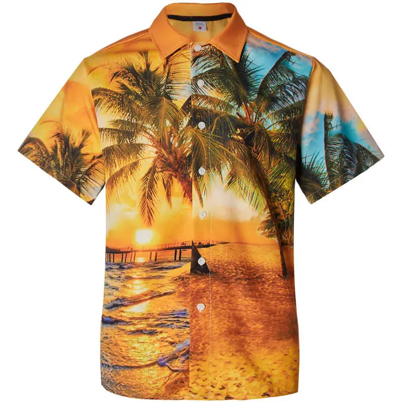 Мужская гавайская рубашка и шорты с 3D принтом Галактики, Космический Кот, повседневный комплект, мужской комплект из 2 предметов, пляжные шорты, рубашка-смокинг размера плюс