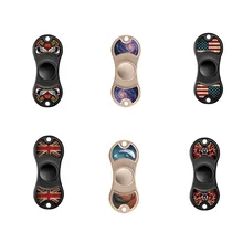 Металл EDC Непоседа Spinner игрушечные лошадки Алюминий Мультфильм Флаг Тигр Волк узор фиджет-Спиннер вертушка снятие стресса фокус взрослы