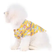Рубашки с длинными рукавами для собак одежда для отдыха для собак модная повседневная одежда для собак Рубашка для кошек и собак с рисунком рыбы