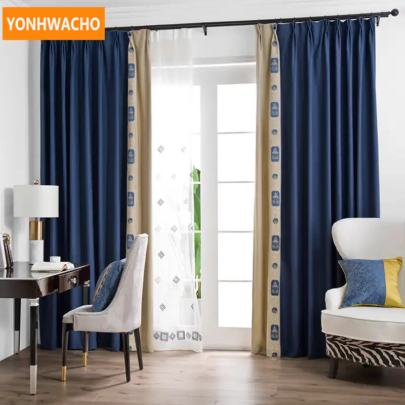 Custom Curtains Chinese Simple Modern Vintage Yarn Classical