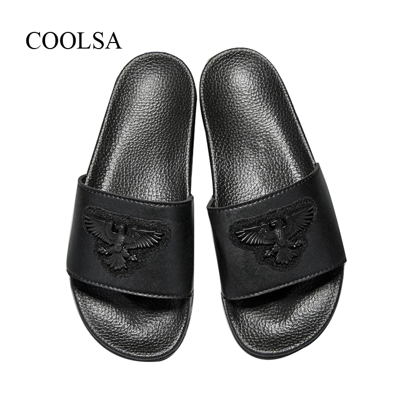 

COOLSA Summer Men's Outdoor Non-slip Leisure Slippers Men's Thick Bottom Trend Beach Flip Flops Three-dimensional Animal Slides