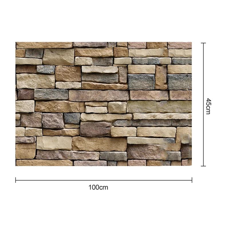45x100 см самоклеящаяся настенная бумага ПВХ водонепроницаемая каменная настенная бумага s кирпичная настенная бумага декоративные настенные наклейки для спальни домашний декор
