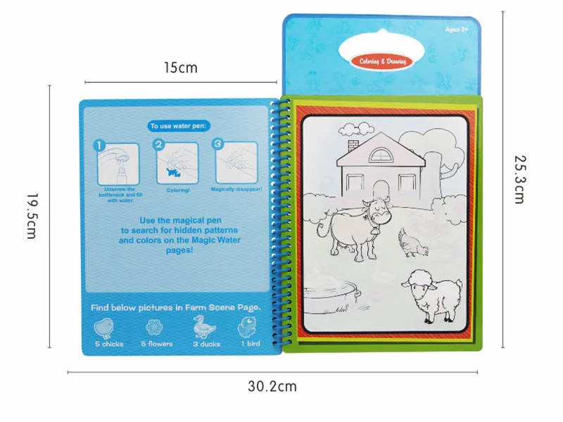 Aliexpress Buy 10 Pcs New Arrives Magic Kids Water Drawing Book With 1 Pen Intimate Coloring Painting Board From Reliable